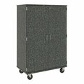 I.D. Systems 67'' Tall Graphite Nebula Mobile Storage Cabinet with 36 3'' Bins 80243F67057 538243F67057
